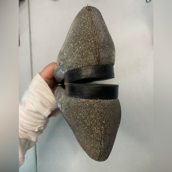 Saint Laurent YSL Paris Glitter flats size 41 used, US size 10 - Picture 12 of 16